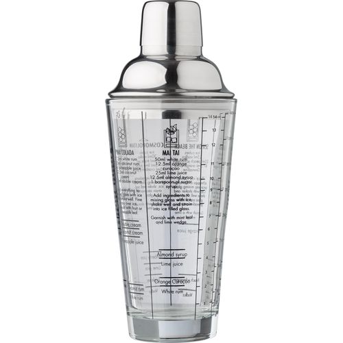 Shaker gradué en verre et en inox Adela