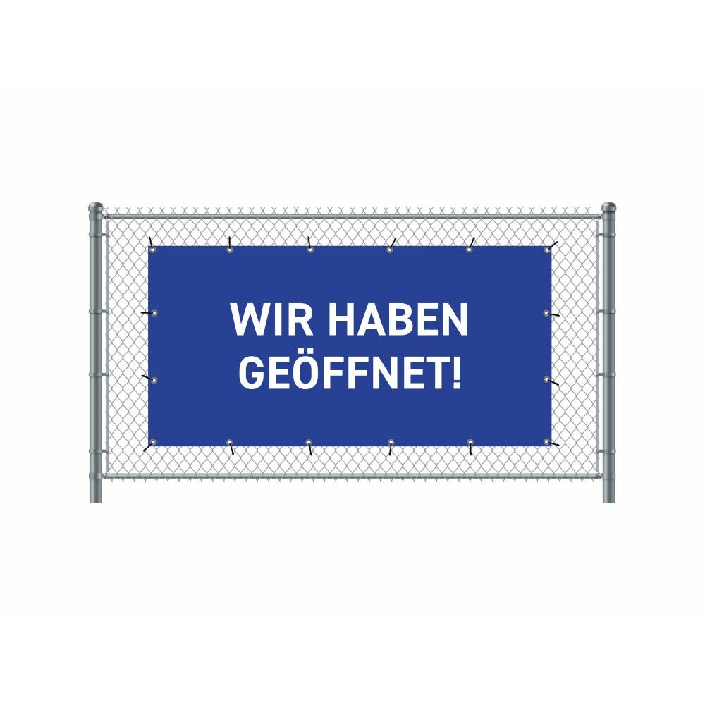 Bannière Fence 200 x 100 cm Ouverts Allemand Bleu