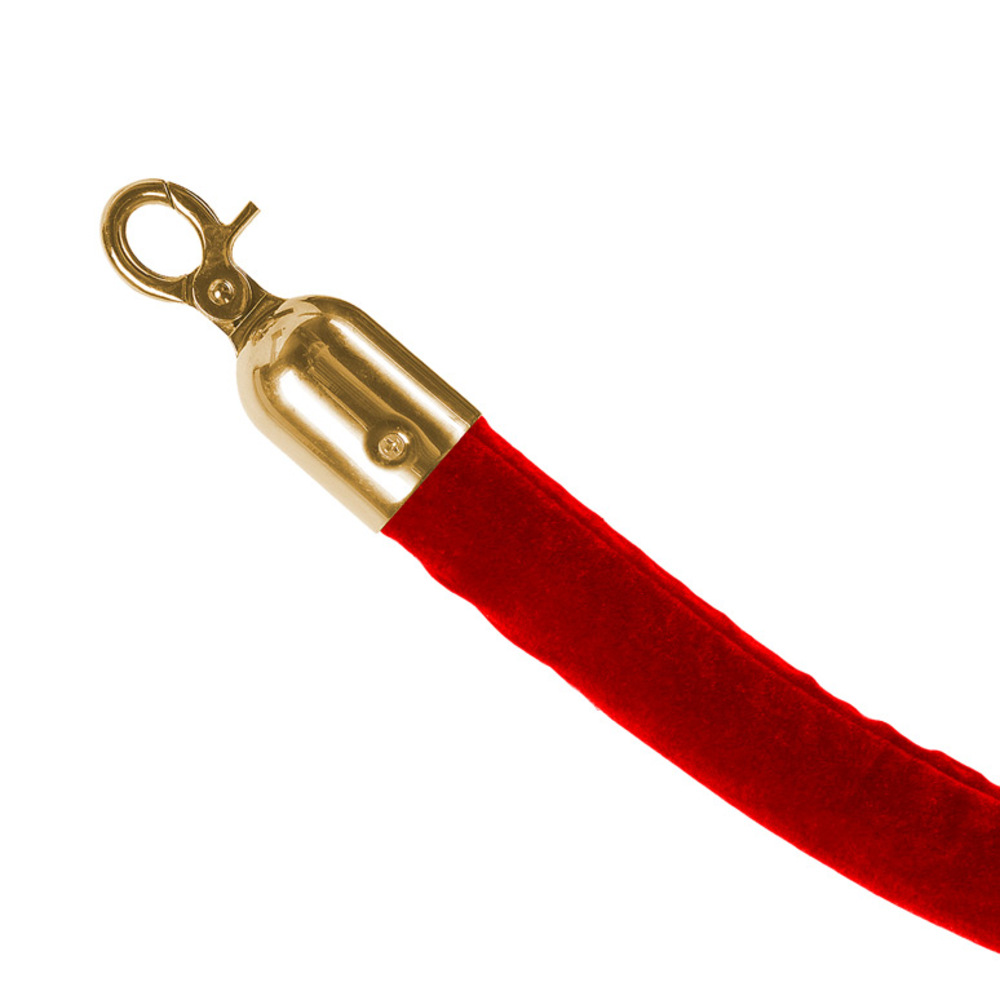 Corde-barrière Dorée Avec Rouge Corde De Velours