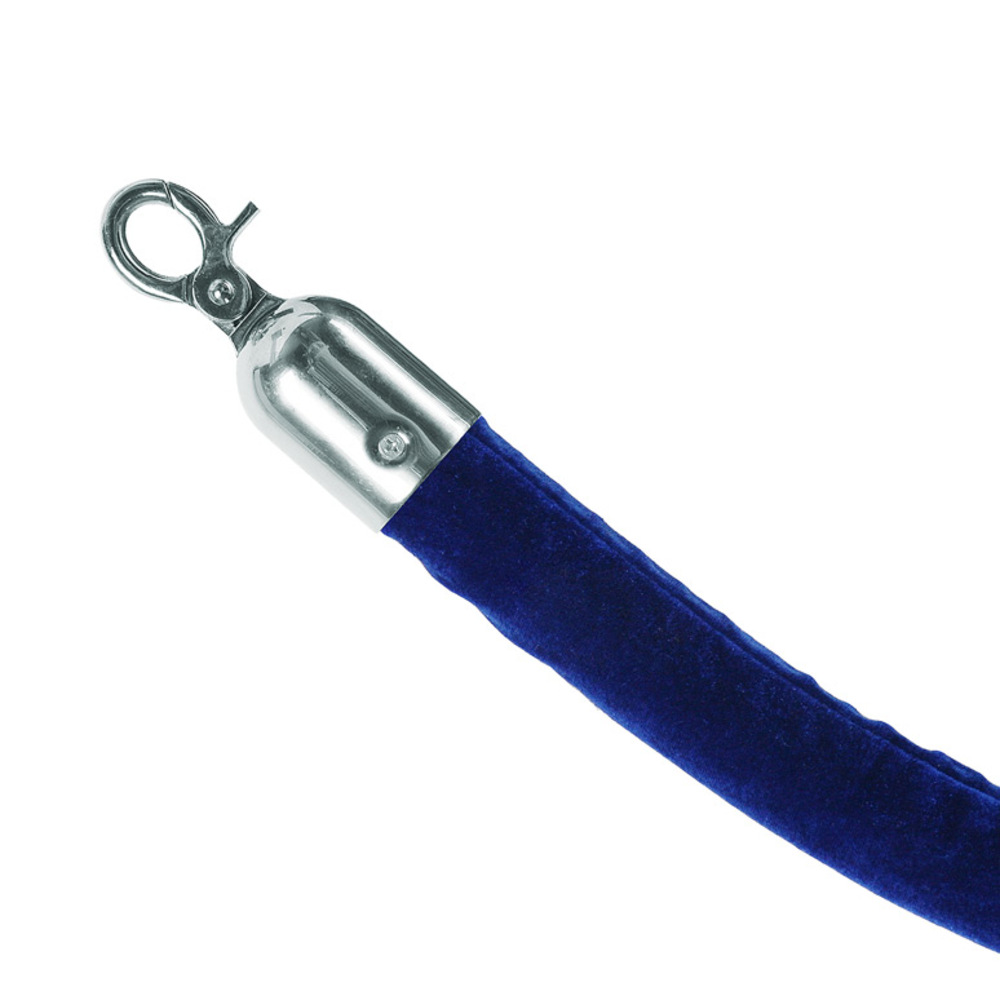 Corde-barrière Chromé Avec Bleu Corde De Velours