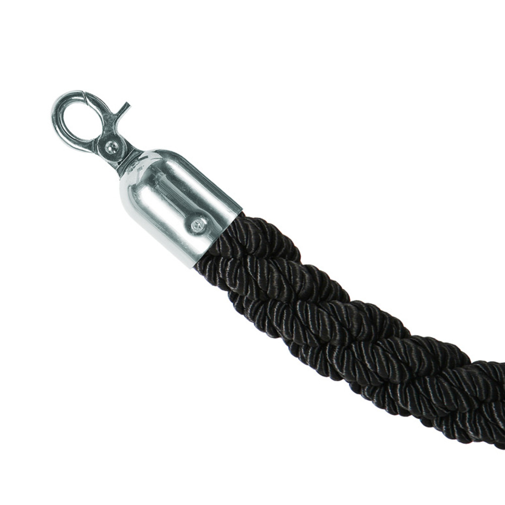 Corde-barrière Chromé Avec Noir Corde Torsadée