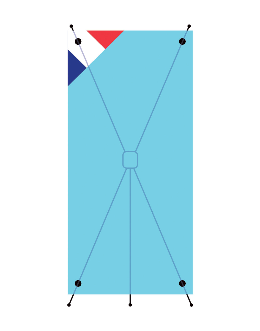 Affiche pour X : 80 x 200 cm