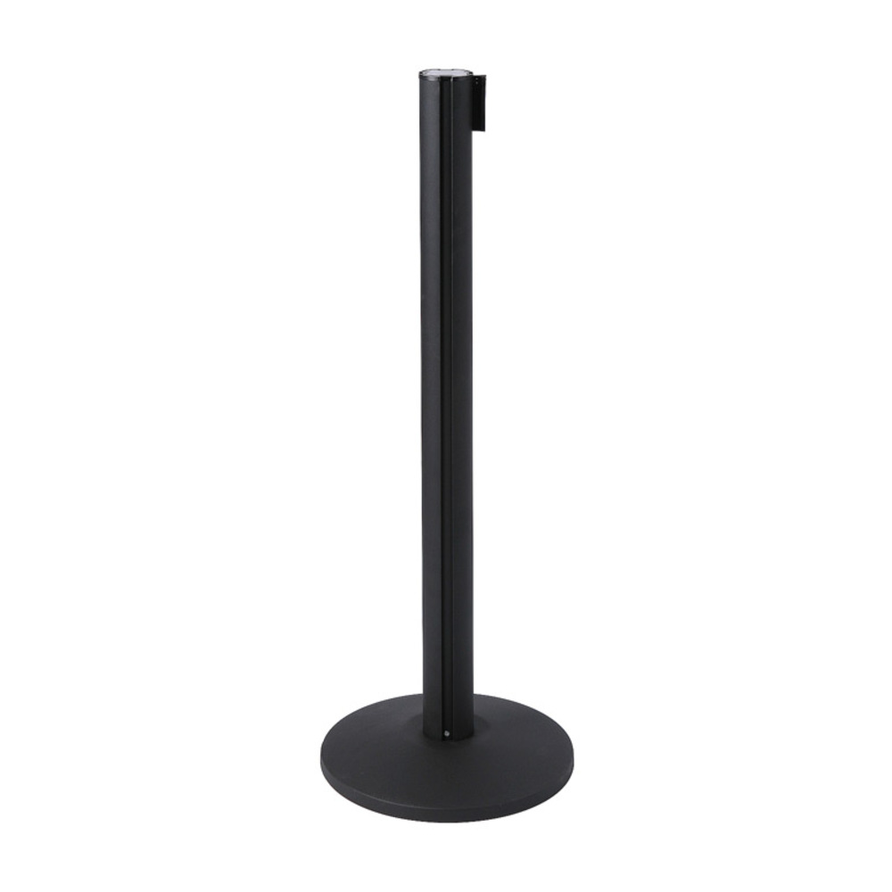 Poteau Flexi Belt Barrière Noire Avec Ceinture Noire 27 m