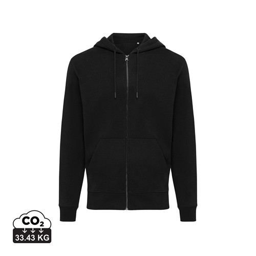 Sweat à capuche avec zip en coton recyclé IQONIQ Abisko