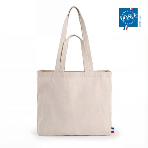 Sac en Coton à deux poignées avec soufflet 220GR Certifié Origine France Garantie - GOODJOUR