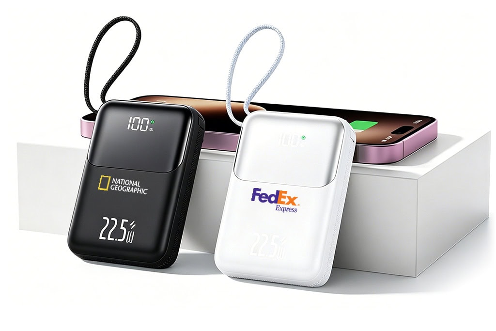 Batterie Externe 20000mAh 22.5W avec Câble USB C Intégré
