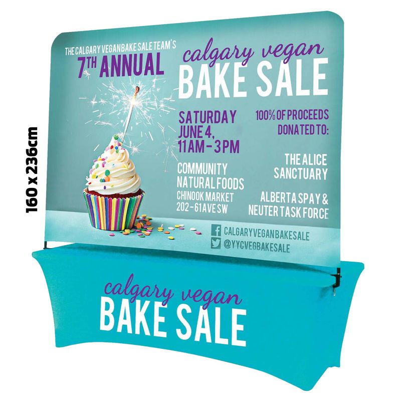 Table Top Head Banner & Frame (160X236cm)