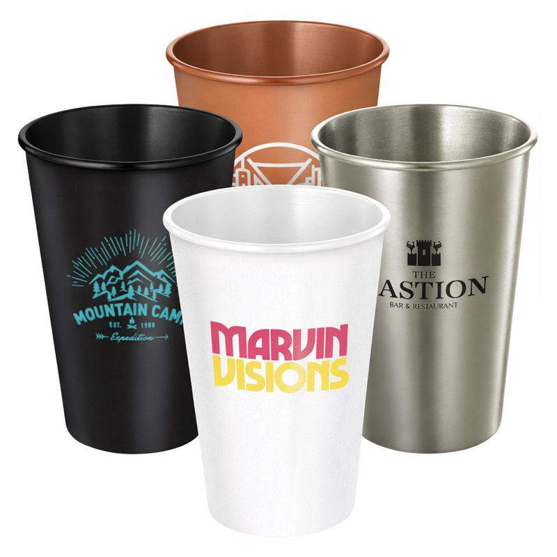 Stainless Steel Metal Cups (500ml)