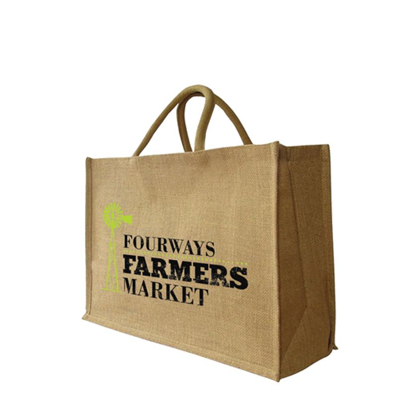 Large Jute Shopper Bag (40x35x19cm)